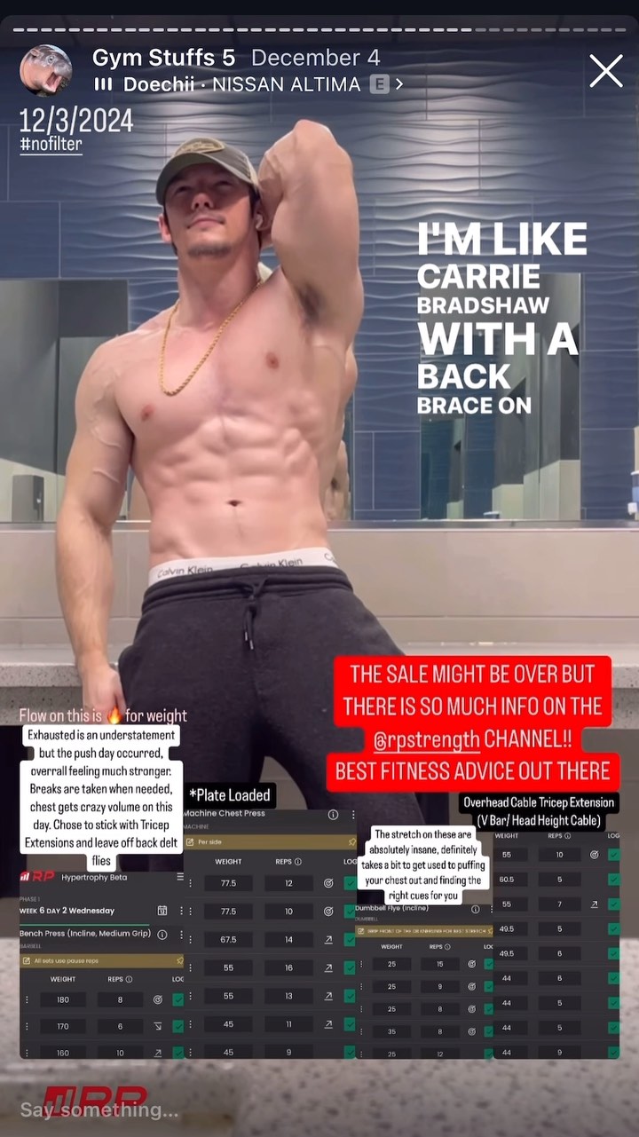 Instagram post by @foreverbegrateful for RP Strength. Caption reads: Doechii - NISSAN ALTIMA
December 3, 2024

Love....