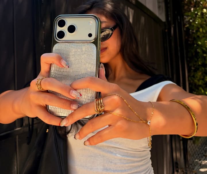 Instagram post by @lilkira_jc for EVRY JEWELS. Caption reads: everyday things w/ @evryjewels #evryjewels....