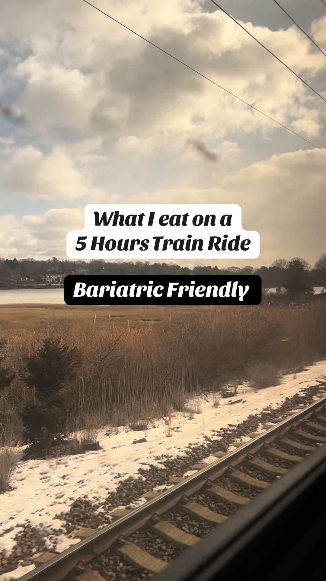 TikTok post by @gigi.ramirez.vsg for Bari Life. Caption reads: [...] Hours Train Ride | Bariatric Friendly @Bari....