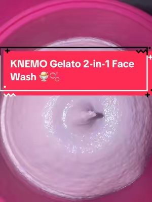 TikTok post by @keepinup.withdiane for Knemo Beauty. Caption reads: KNEMO Gelato 2-in-1 Face Wash 🍨 A coconut-based....