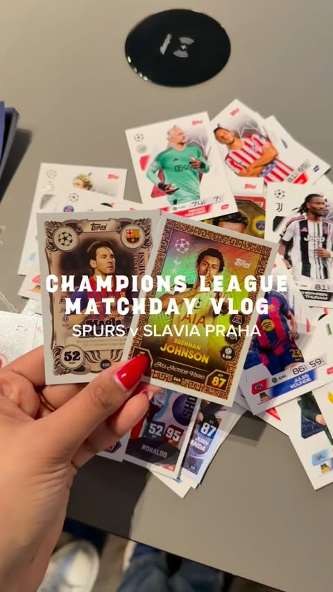 Instagram post by @davina.pindoria for Topps. Caption reads: Final match of 2025 for me (in person) & we....