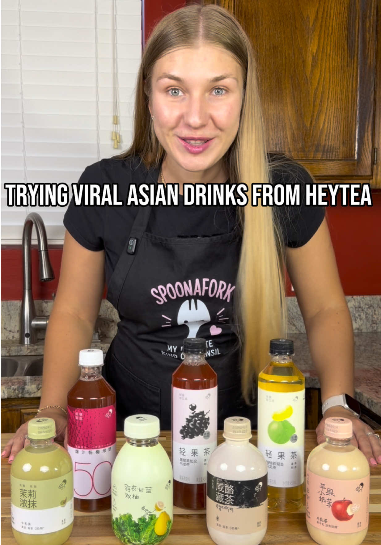 TikTok post by @milanarussianwife for Yami. Caption reads: [...] these trending HEYTEA drinks on @Yami. Best....