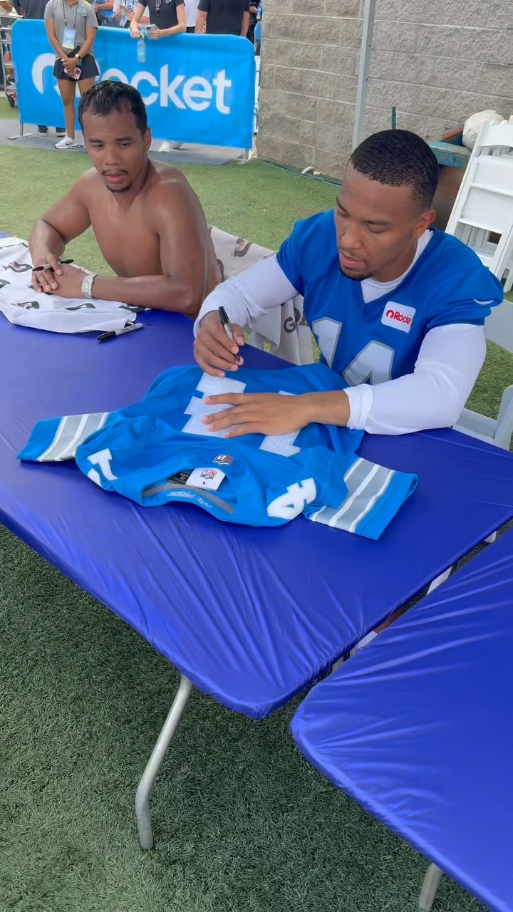 Instagram post by @richardeats_ for Meijer. Caption reads: Attending @detroitlionsnfl Training Camp with my....