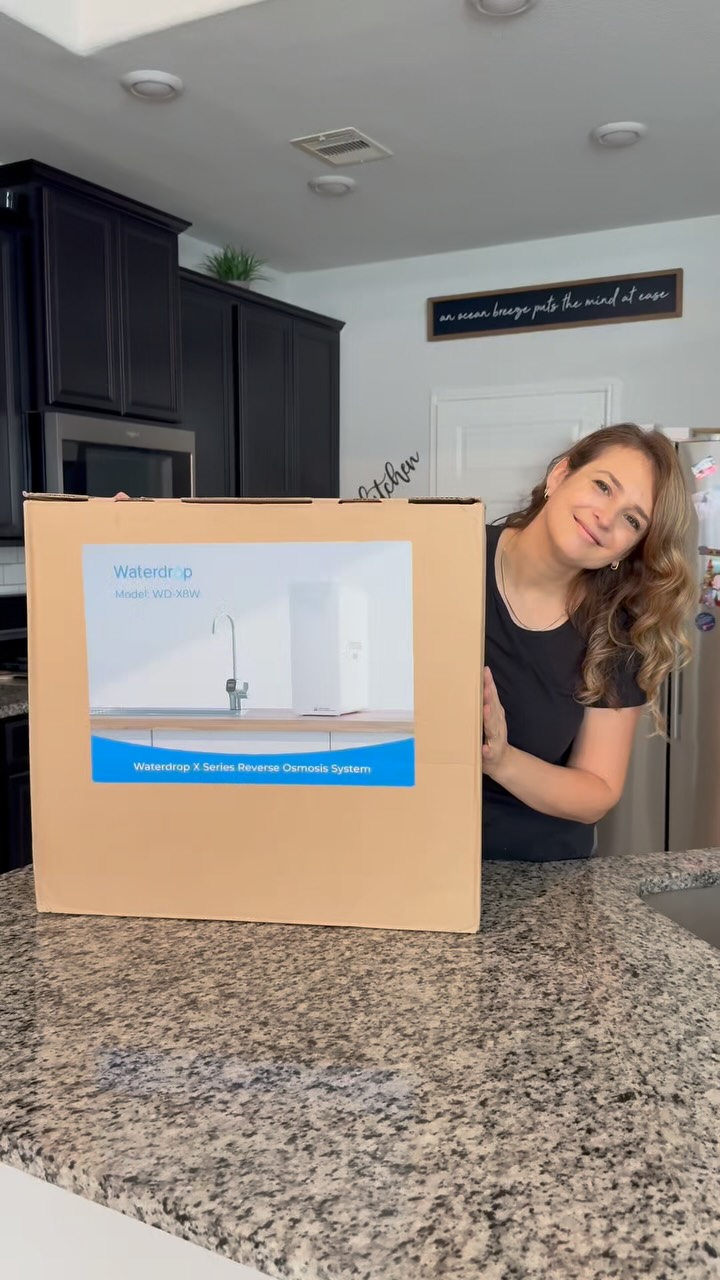 Instagram post by @organicamerican_ for Waterdrop Filter. Caption reads: Water is part of every moment in our day, from....