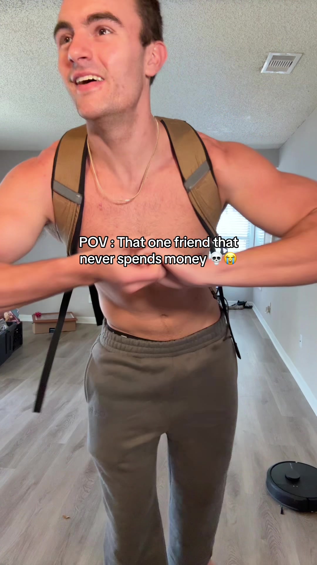 TikTok post by @isaacsshop for Comfrt. Caption reads: [...] #tiktokmarketplace #clothing #fashion....