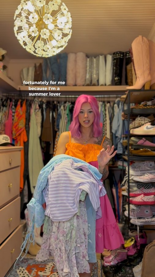 Instagram post by @heartandsoulbyallynicole for Pink Lily. Caption reads: @pinklily Try On Haul- for my favorite season....