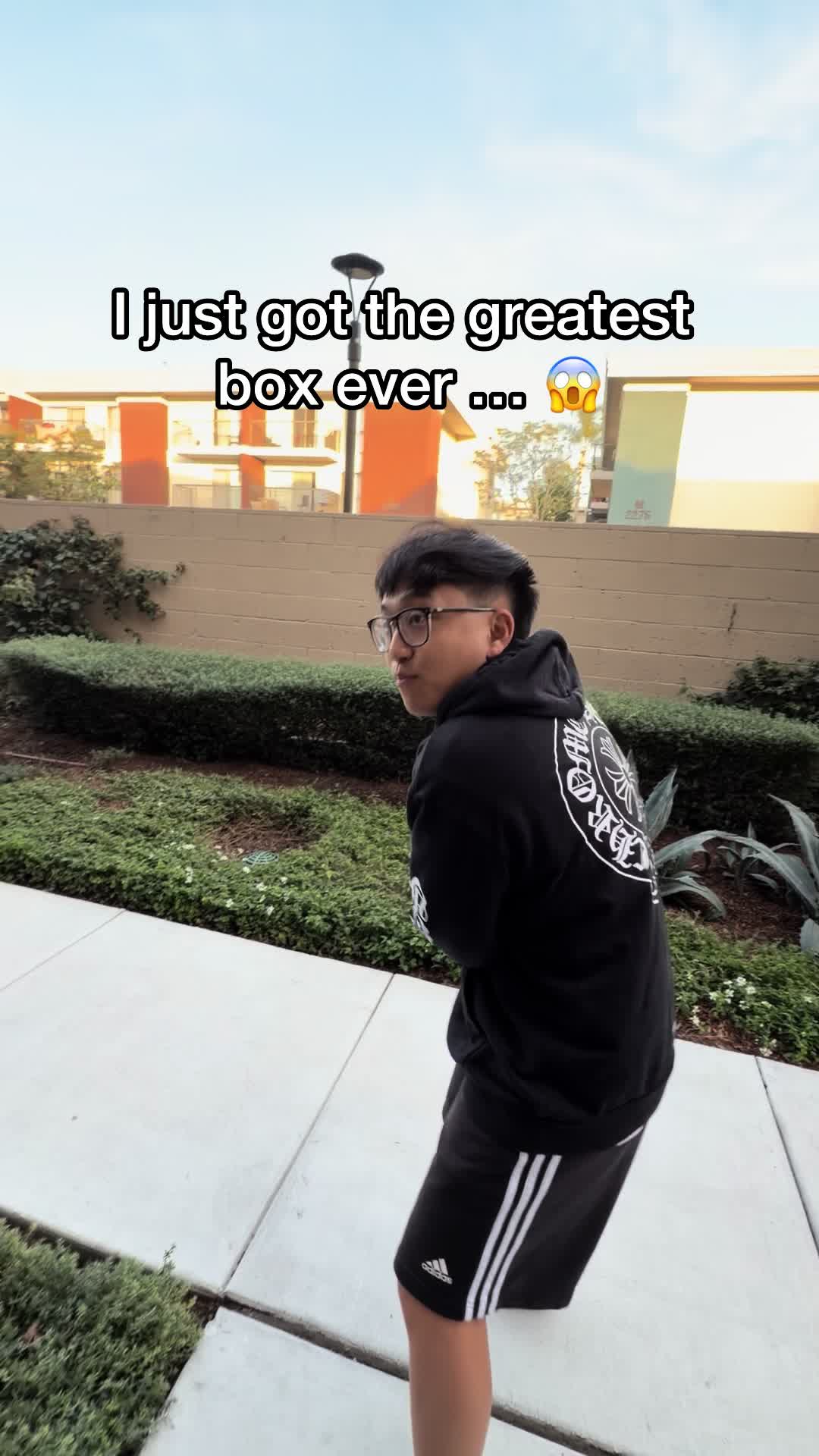 TikTok post by @bomiiao for Aukey. Caption reads: I just got the greatest box ever… 😱@Aukey North....