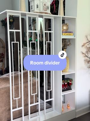 TikTok post by @thevisualshop for Tribesigns. Caption reads: [...] room divider with book shelves @Tribesigns....
