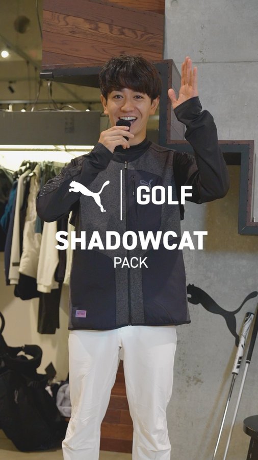 Instagram post by @amon.okura for COBRA Golf. Caption reads: PUMA GOLF....