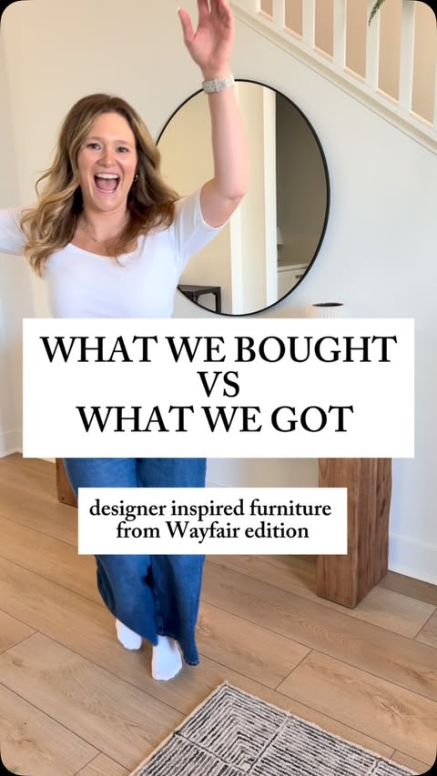 Instagram post by @designerfindsonadime for Wayfair. Caption reads: #Ad Comment SHOP for the links! @wayfair truly has....