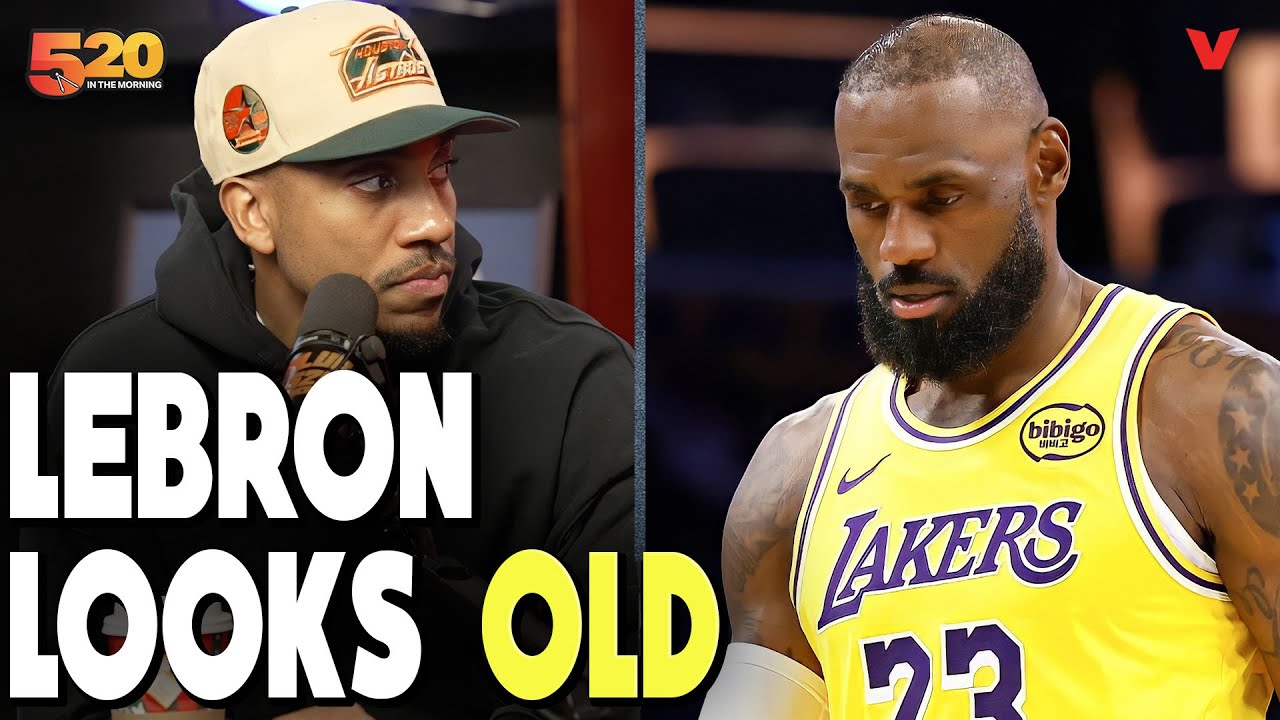 YouTube post by @club520podcast for Boost Mobile. Caption reads: Jeff Teague says LeBron James LOOKS OLD in Lakers....