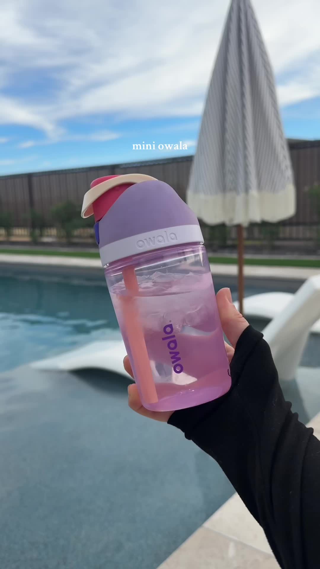 TikTok post by @emeraldjadem for Owala. Caption reads: take the lid from a normal Owala tumbler and put I....