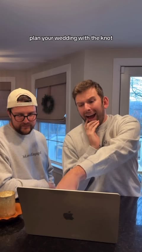 Instagram post by @hayderz for The Knot. Caption reads: Using @TheKnot has helped us so much in my, I mean....