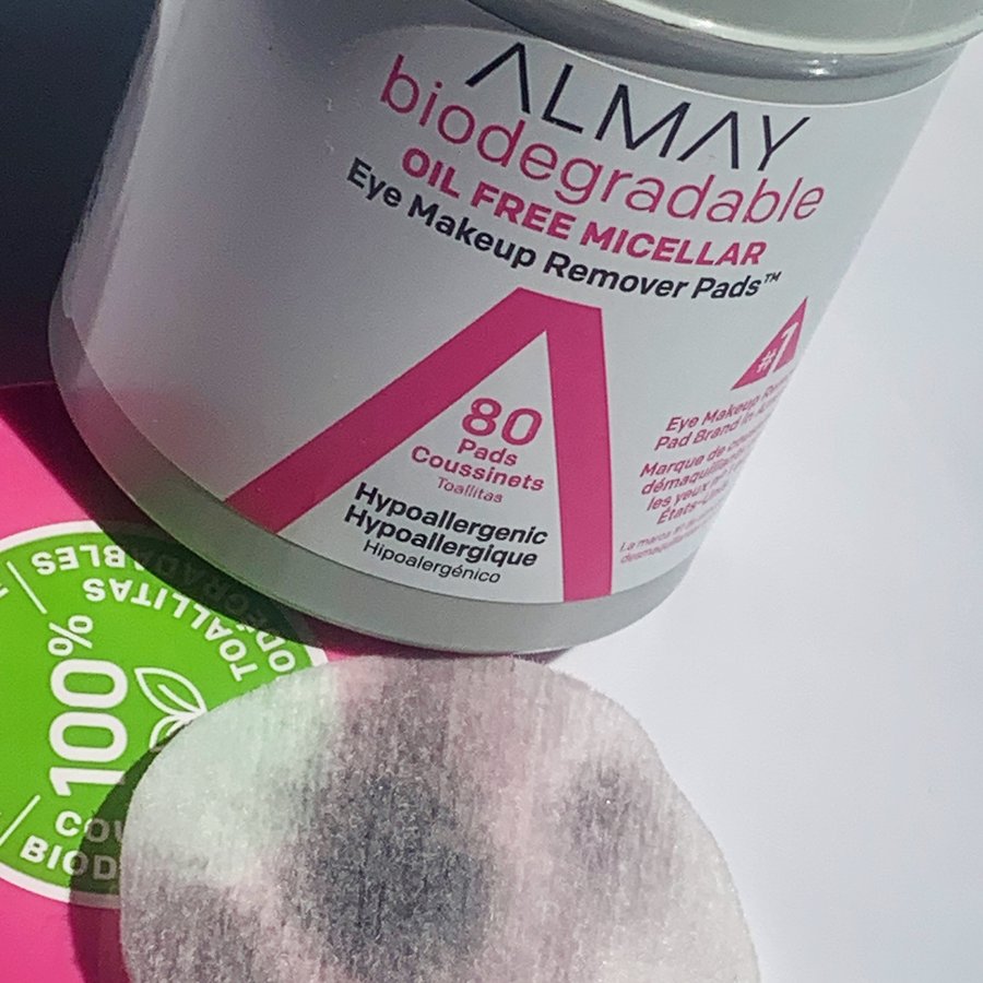 Instagram post by @all_the_boxes_please for ALMAY. Caption reads: I recently received the Almay Oil Free Micellar....