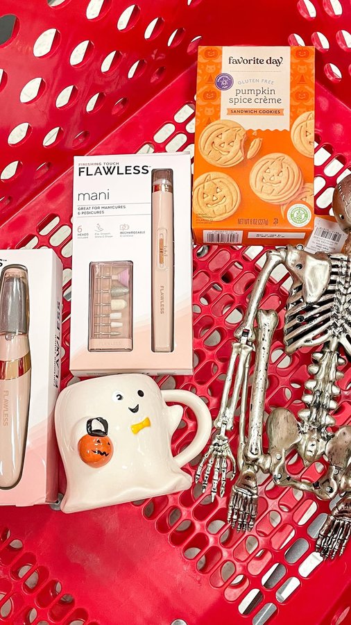 Instagram post by @targettakesmypaycheck for Finishing Touch Flawless. Caption reads: (#AD) I've partnered with @flawlessbeauty for this....