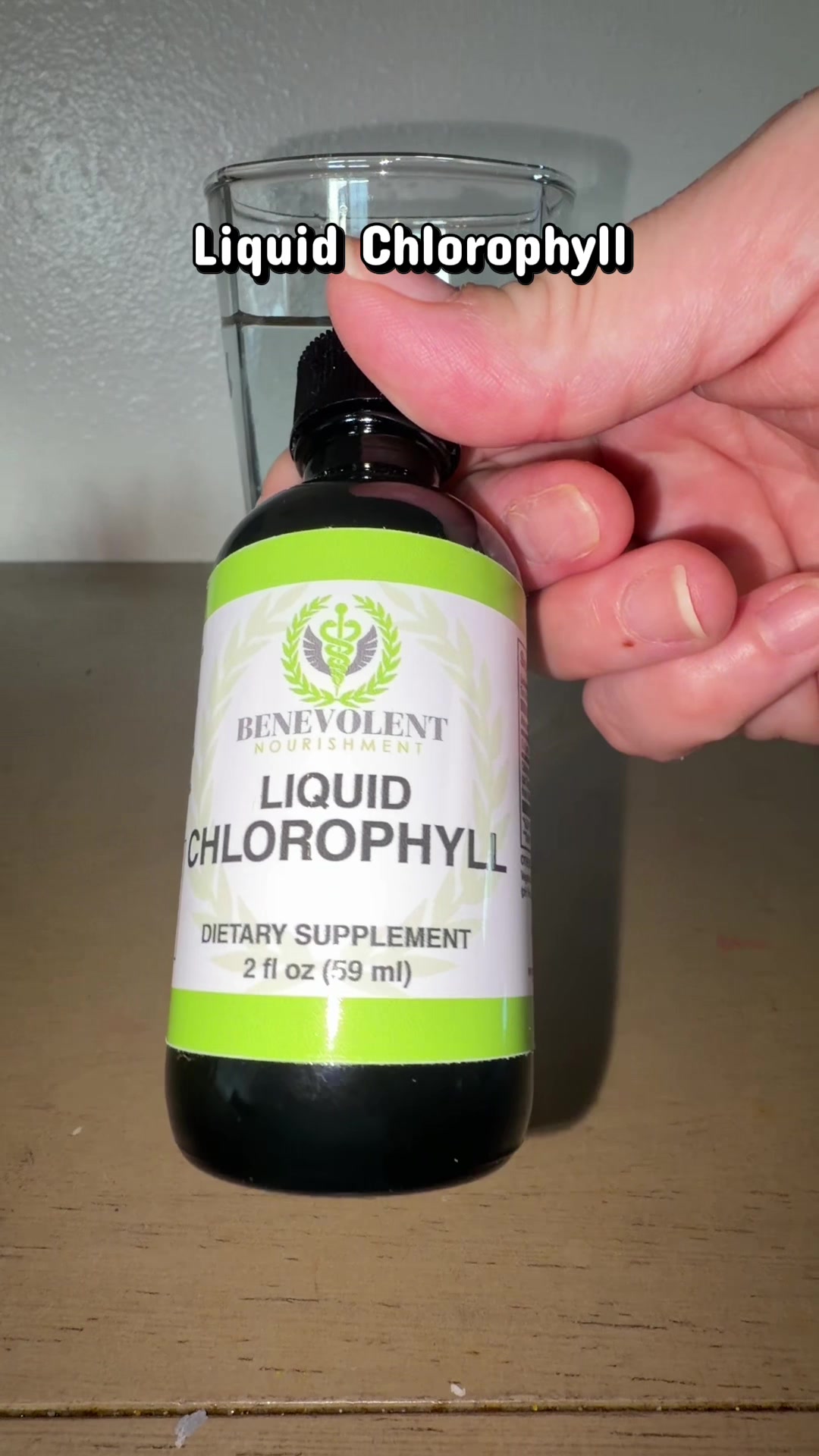 TikTok post by @lifewithlupitaaa for Benevolent Nourishment. Caption reads: @Benevolent.Nourishment liquid chlorophyll 💚....