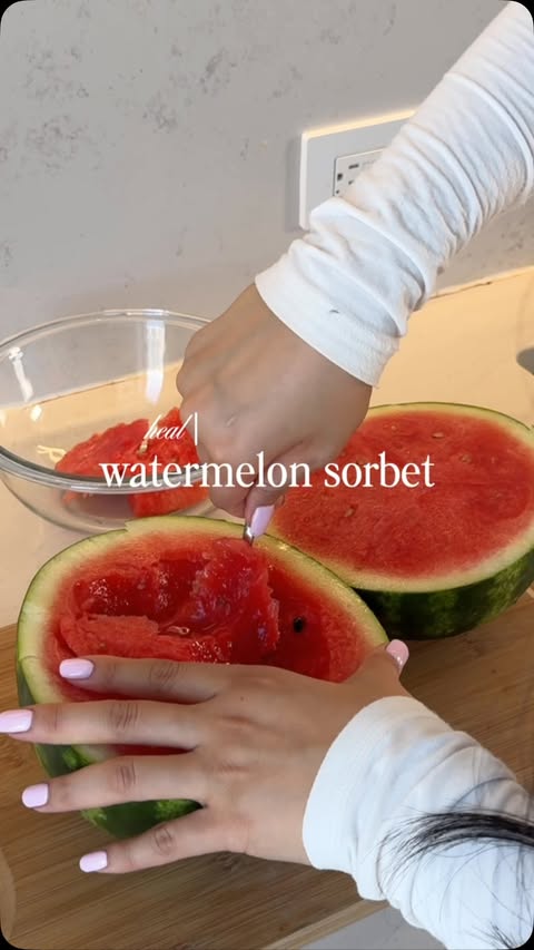 Instagram post by @lenaliftsx for Instacart. Caption reads: [...] the viral watermelon sorbet with @instacart....