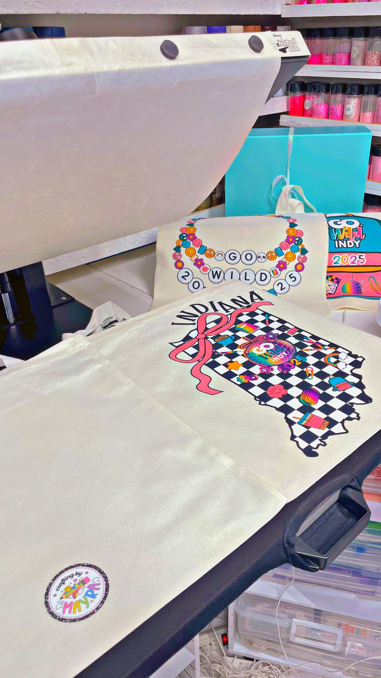 Instagram post by @craftingbymayra for HeatPressNation. Caption reads: I am constantly asked about my @heatpressnation....