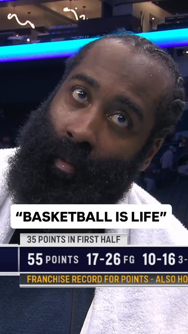 Instagram post by @laclippers for NBA. Caption reads: “Basketball is life.” 🗣️ @jharden13 after....