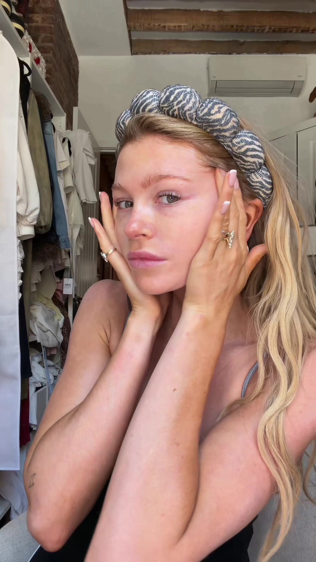 TikTok post by @halleykate for CLEARSTEM Skincare. Caption reads: [...] looks so much better after using @CLEARSTEM....