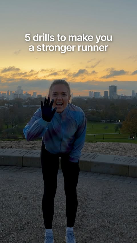 Instagram post by @runna for Strava. Caption reads: [...] and stronger!

#runningdrills....