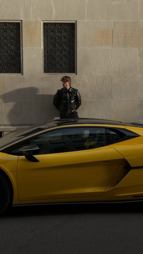 Instagram post by @sebastianchlodnicki for Lamborghini. Caption reads: 💨 @lamborghini @lamborghini_warszawa #temerario....