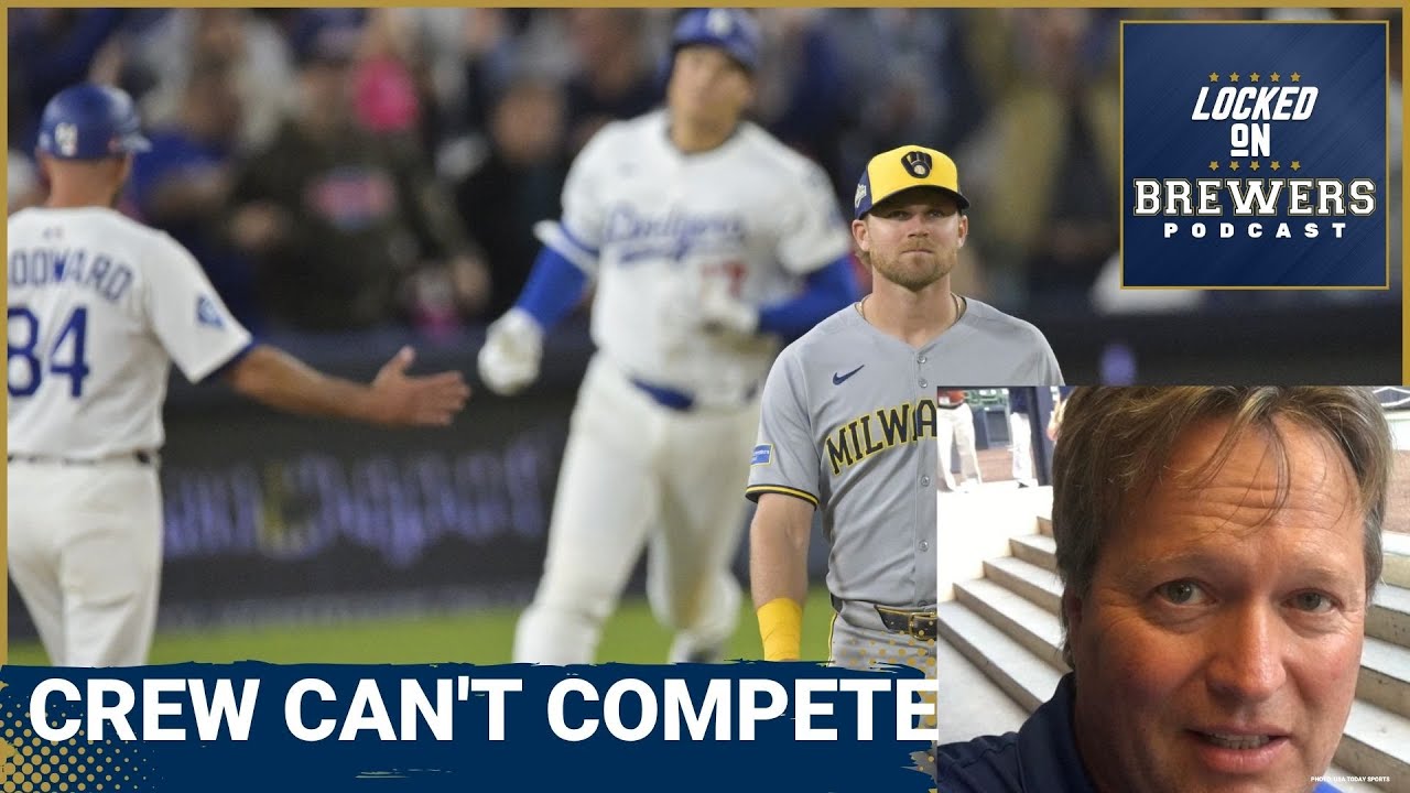 YouTube post by @LockedOnBrewers for BUILT Bar. Caption reads: CRUSHED: Milwaukee Brewers' World Series....