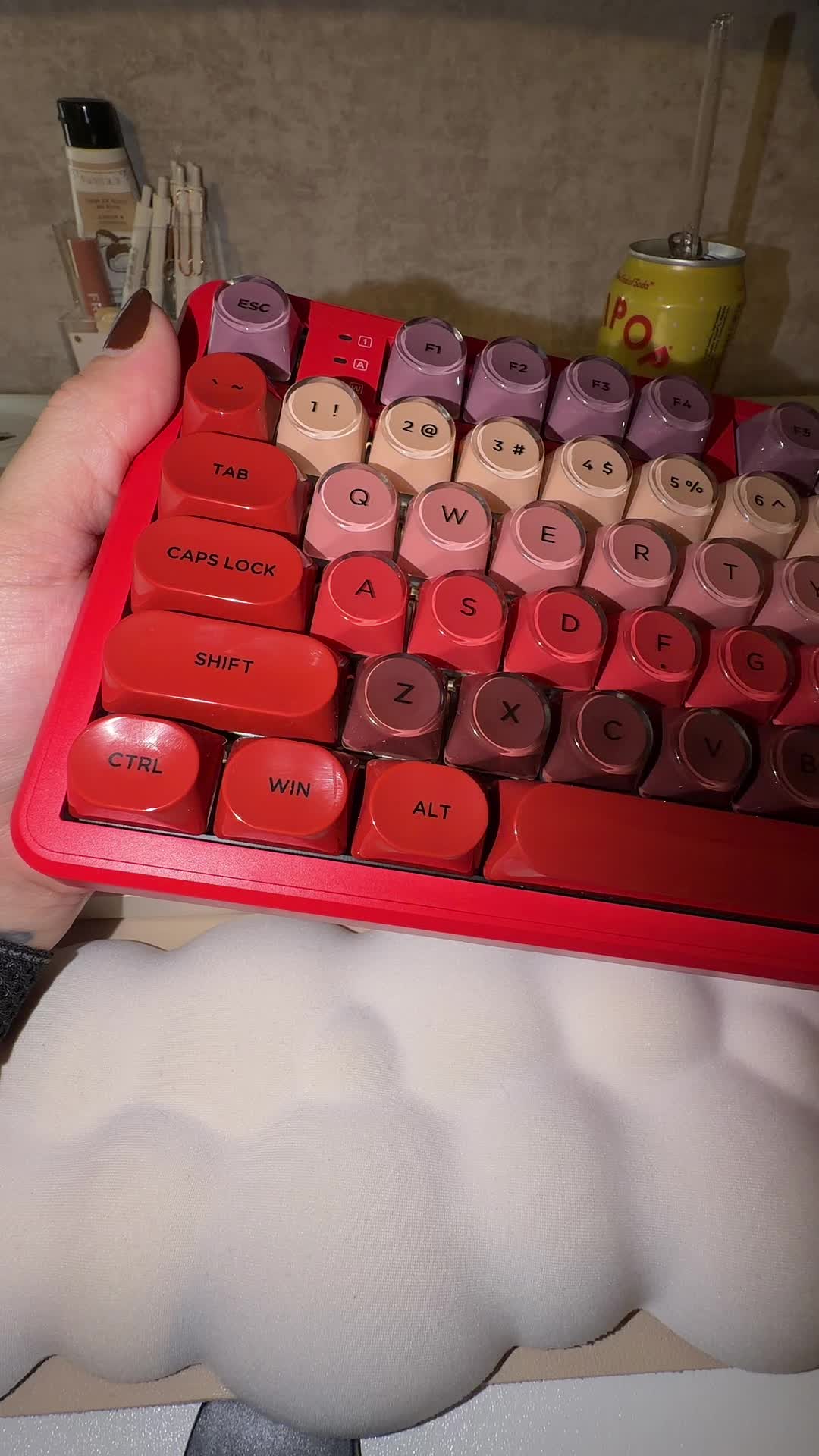 TikTok post by @iamjazzyxo for Womier Keyboard. Caption reads: The most beautiful keycaps by @Womier Keyboard....