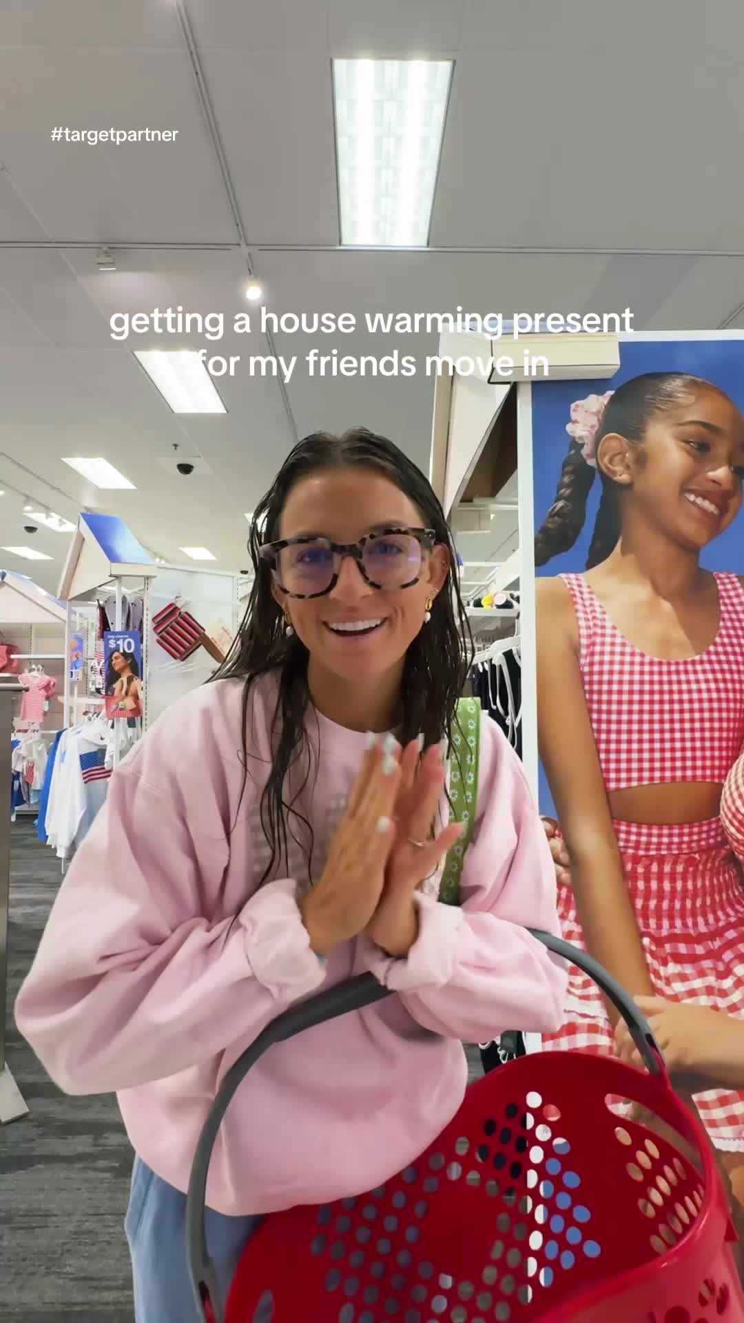 TikTok post by @nataliezacek for Target. Caption reads: #AD just in time for our read a thon💕 I love love....