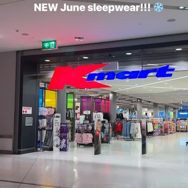 Instagram post by @kmartfever for Kmart. Caption reads: Sussing out @kmartaus NEW JUNE sleepwear range....