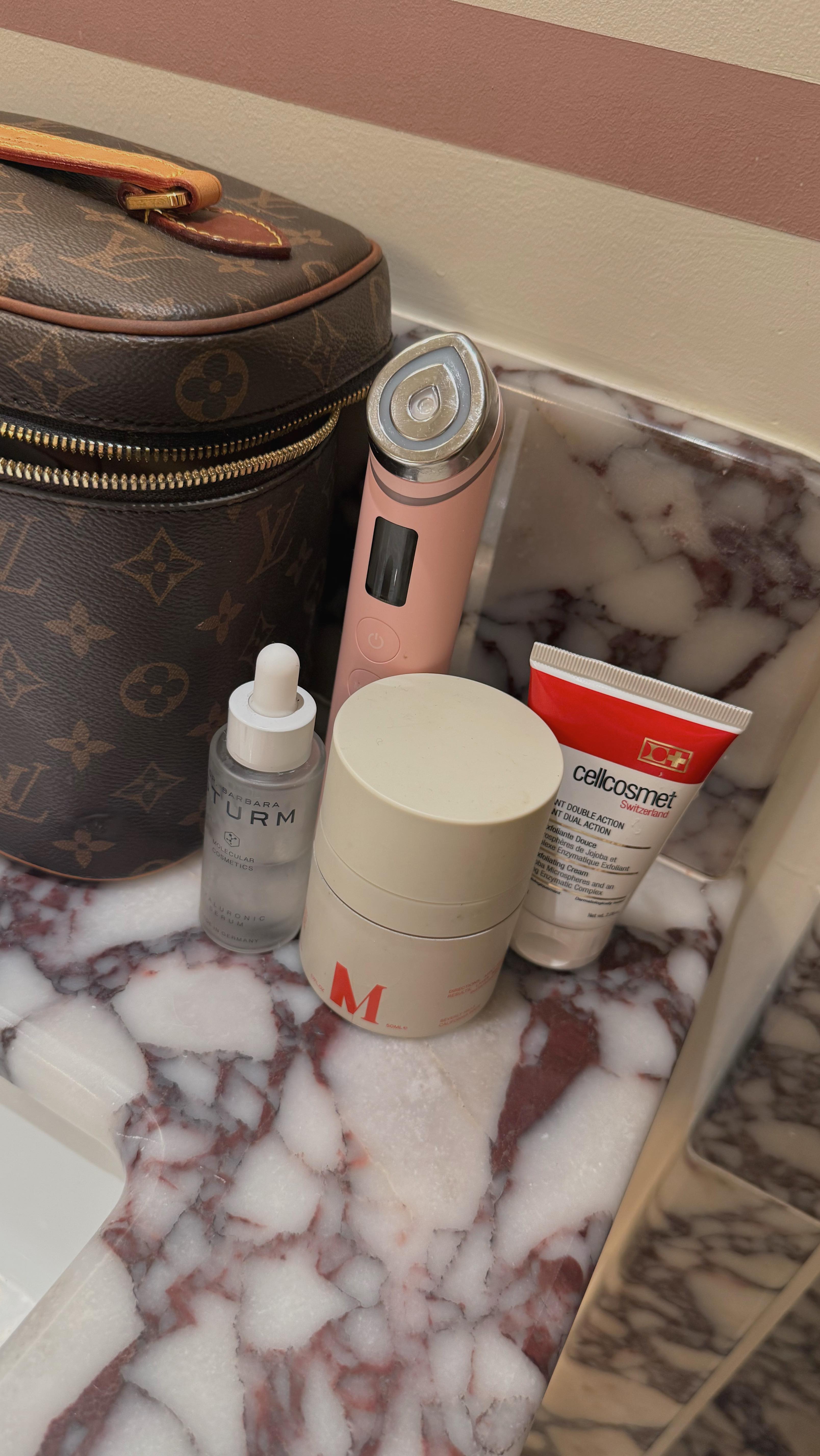 Instagram post by @itsjennarennert for QVC. Caption reads: good skin and holiday gifting made simple with....