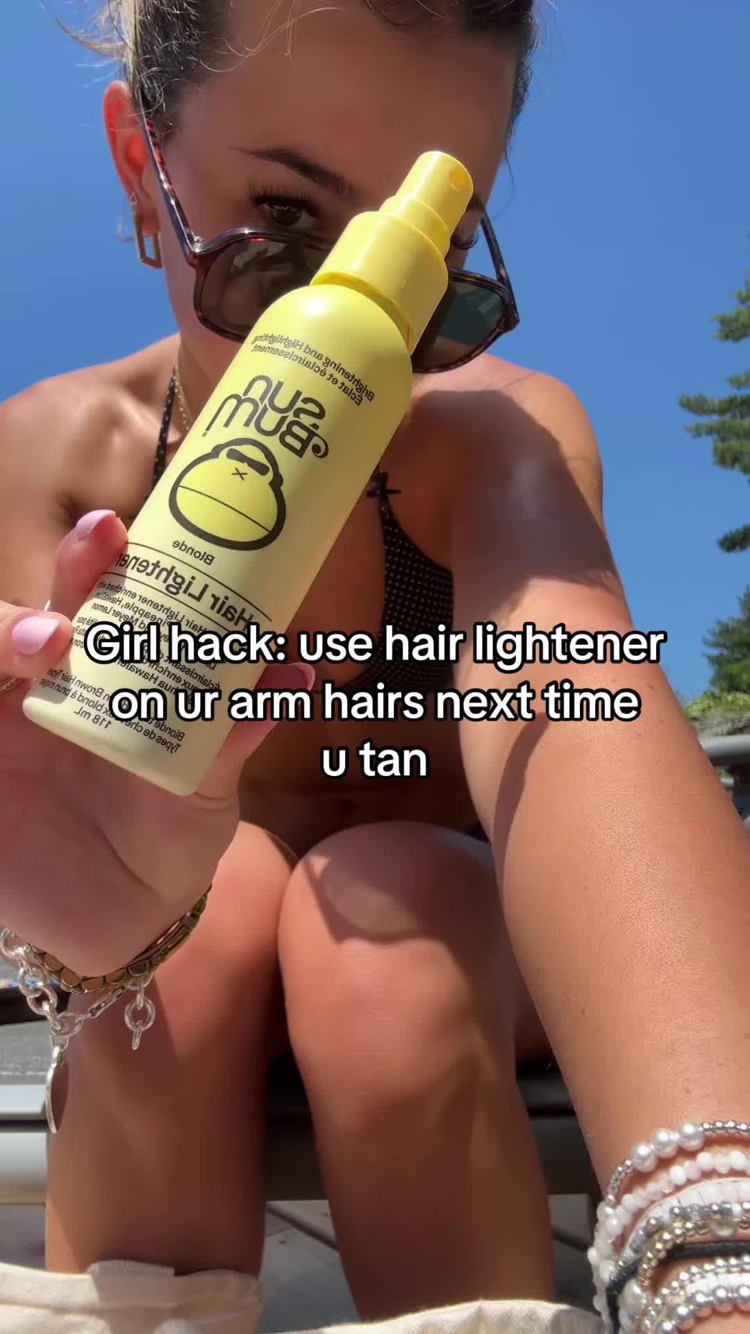 TikTok post by @kikishaul for Sun Bum. Caption reads: Because I refuse to add smt to my everything....