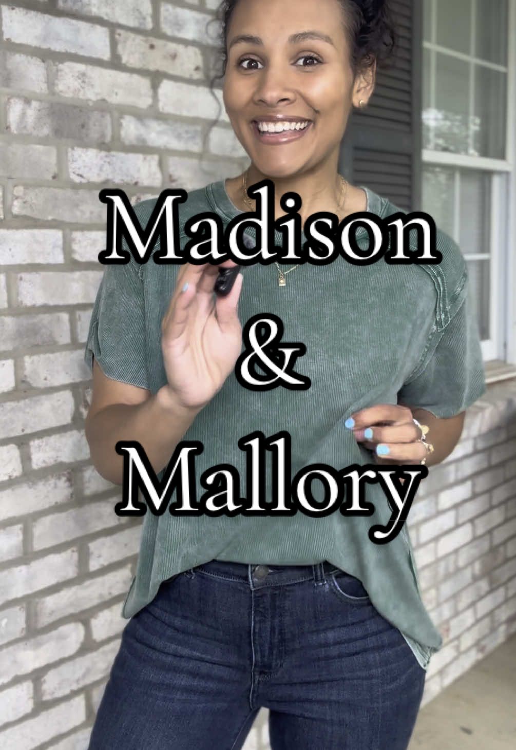 TikTok post by @ashley10boltz for Madison and Mallory. Caption reads: @Madison and Mallory ☀️💛 #ribbedtop #shirt....