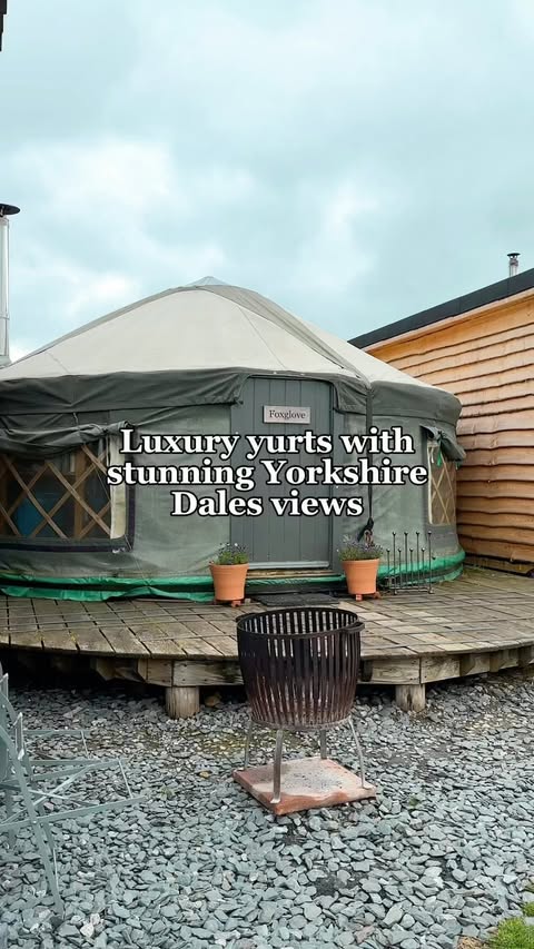 Instagram post by @the.yorkshireman for Swinton Estate. Caption reads: [...] stunning yurts and amazing views 😍....