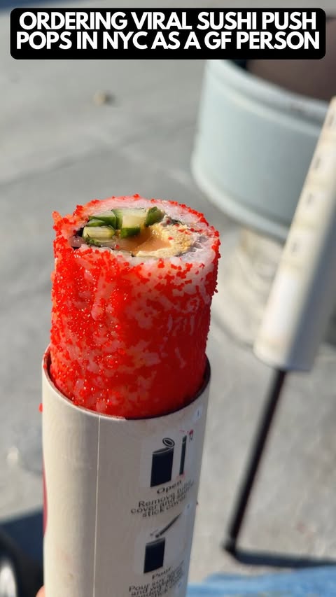 Instagram post by @nycbutglutenfree for Ray-Ban. Caption reads: [...] on weekends so plan ahead! 📍Suka Sushi....