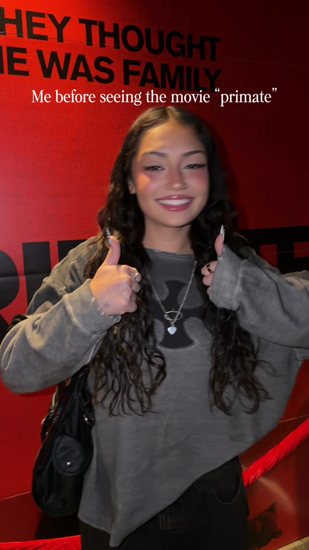 TikTok post by @avani for Paramount Pictures. Caption reads: [...] @Primate Movie in theaters 1/9 @Paramount....