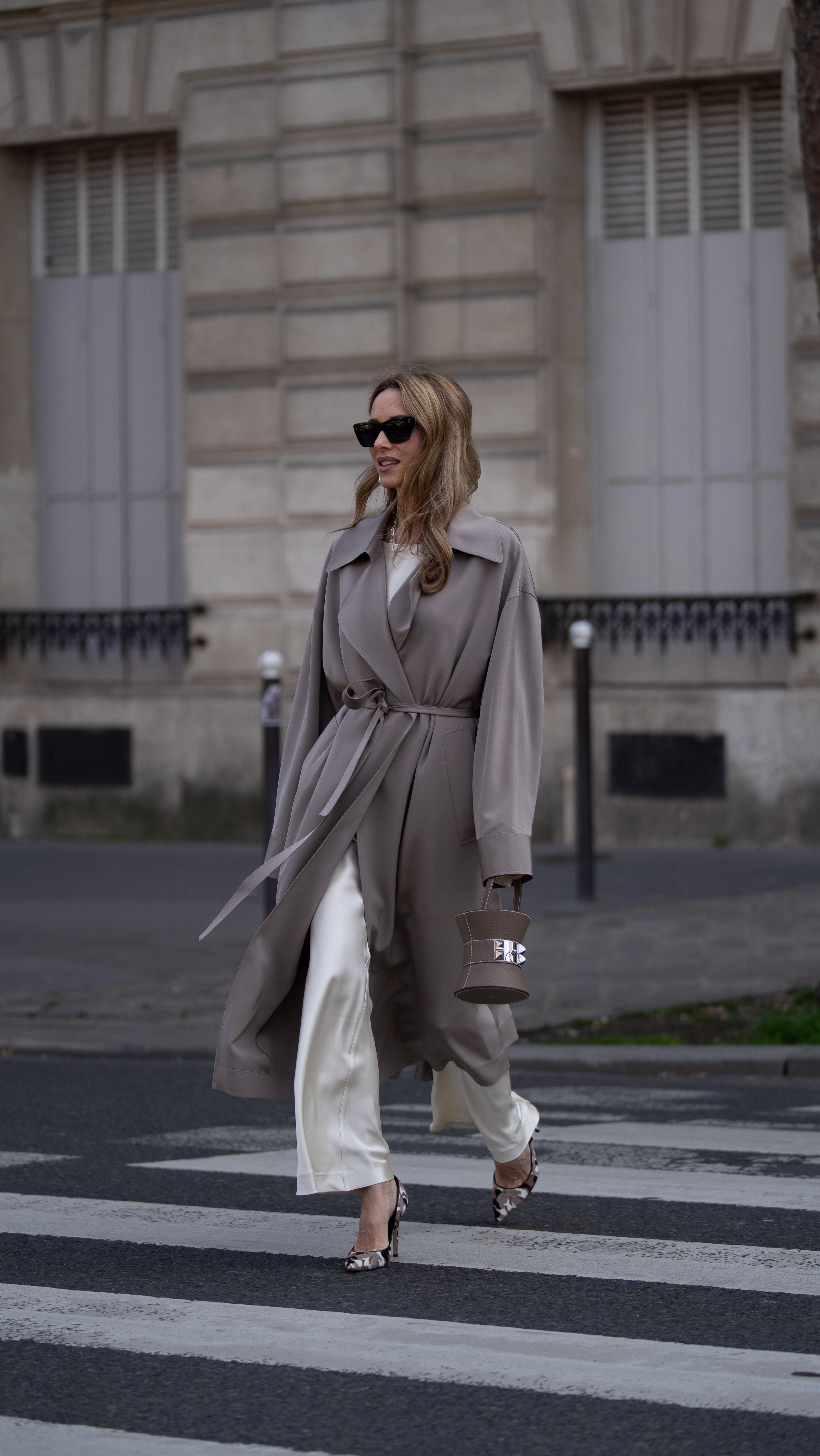 Instagram post by @alexandralapp for LilySilk. Caption reads: Effortless elegance meets Parisian flair!....