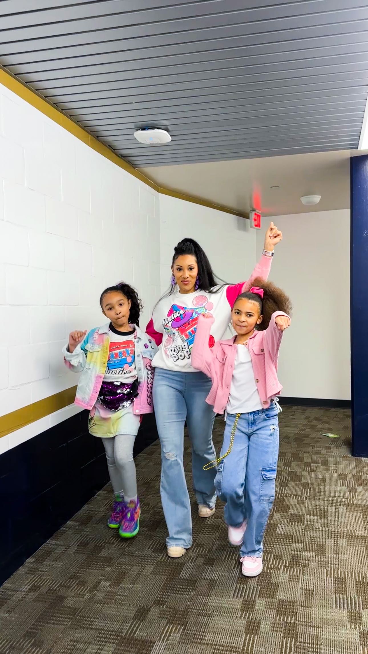 Instagram post by @thekerripaul for Justice. Caption reads: #ad My girls are learning to lead with heart and....