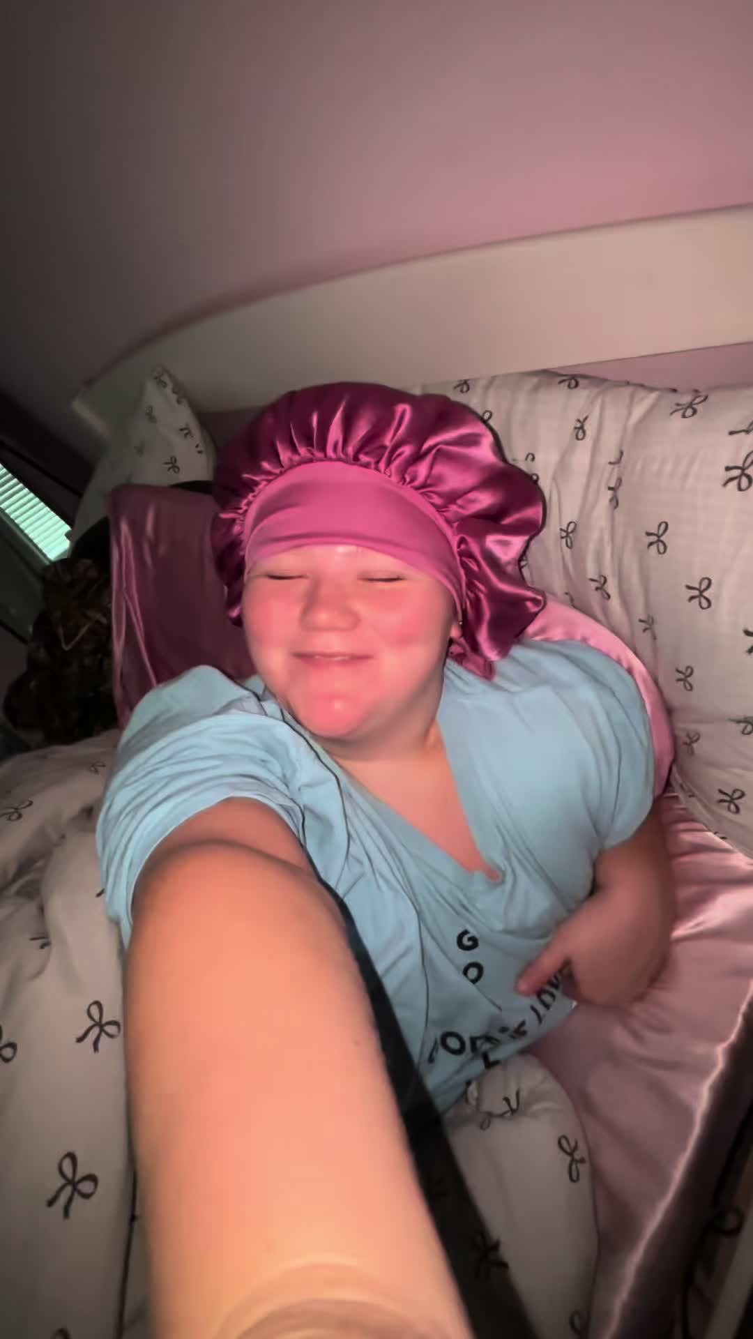 TikTok post by @calleighpaige07 for theBalm. Caption reads: SPEND THE MORNING W MEEEE  @theBalm cosmetics....