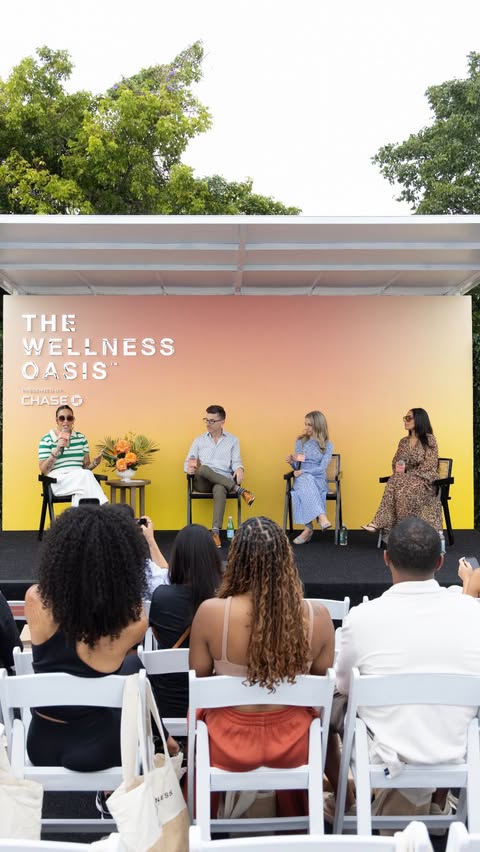 Instagram post by @_thewellnessoasis for Chase. Caption reads: [...] magic of The Wellness Oasis presented by....