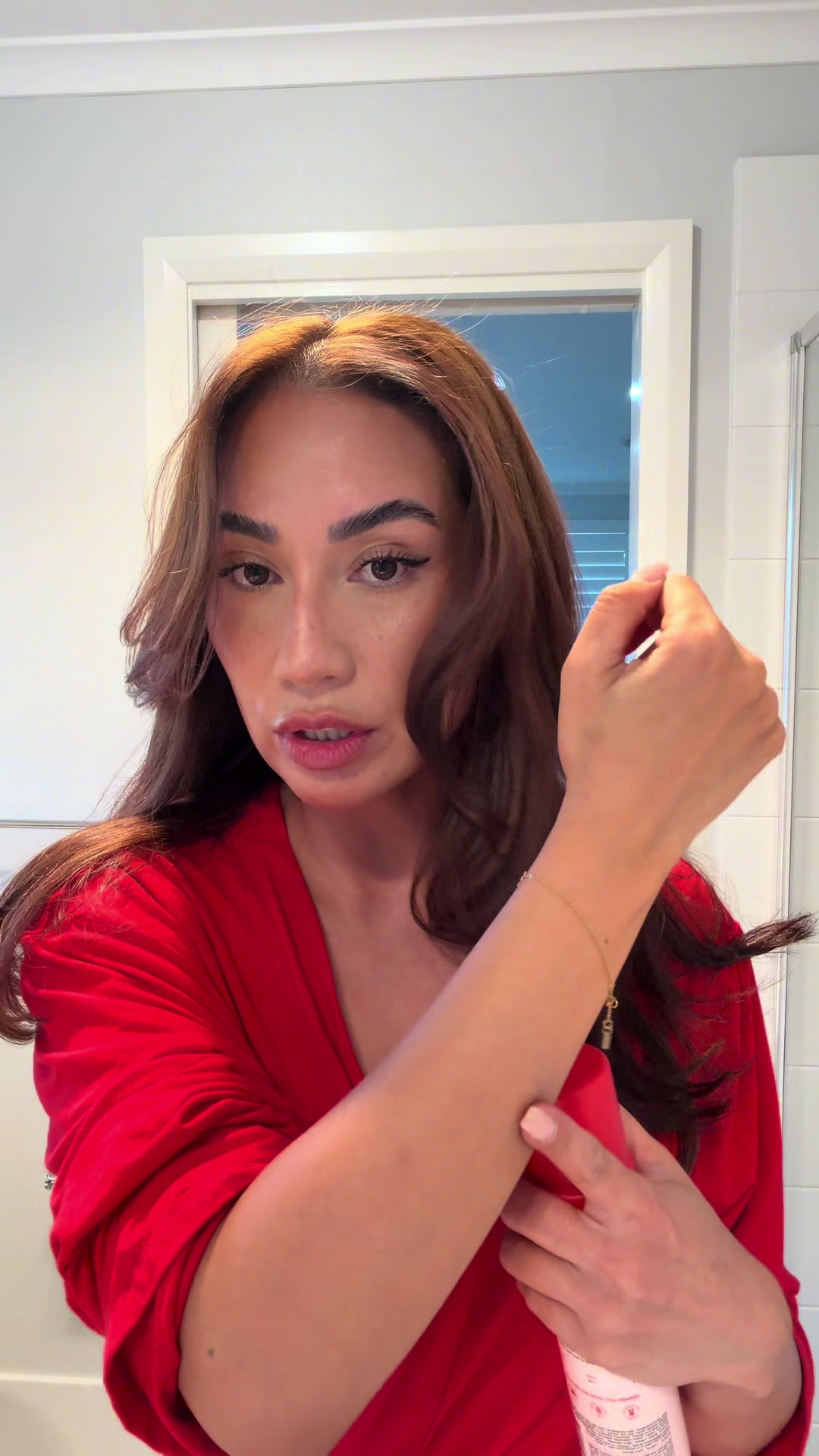 TikTok post by @tashdelrosario for Baddest Bod. Caption reads: Needed a tan in a hurry and @Baddest Bod is always....