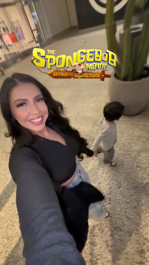 Instagram post by @itsclaudialopez for Paramount Pictures. Caption reads: [...] 

#fruitriot #spongebobmovie....