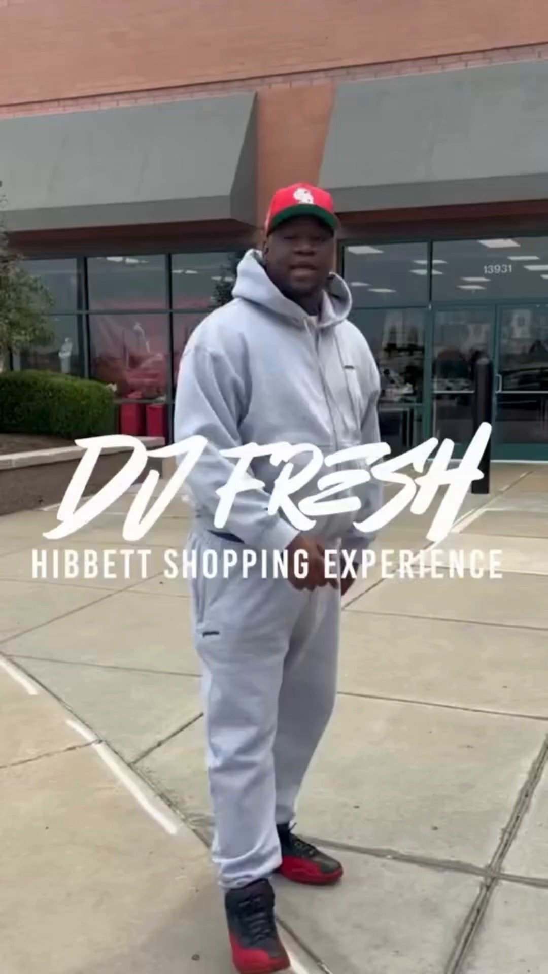Instagram post by @iamdjfresh for Hibbett. Caption reads: Our latest shopping moment shows just how....