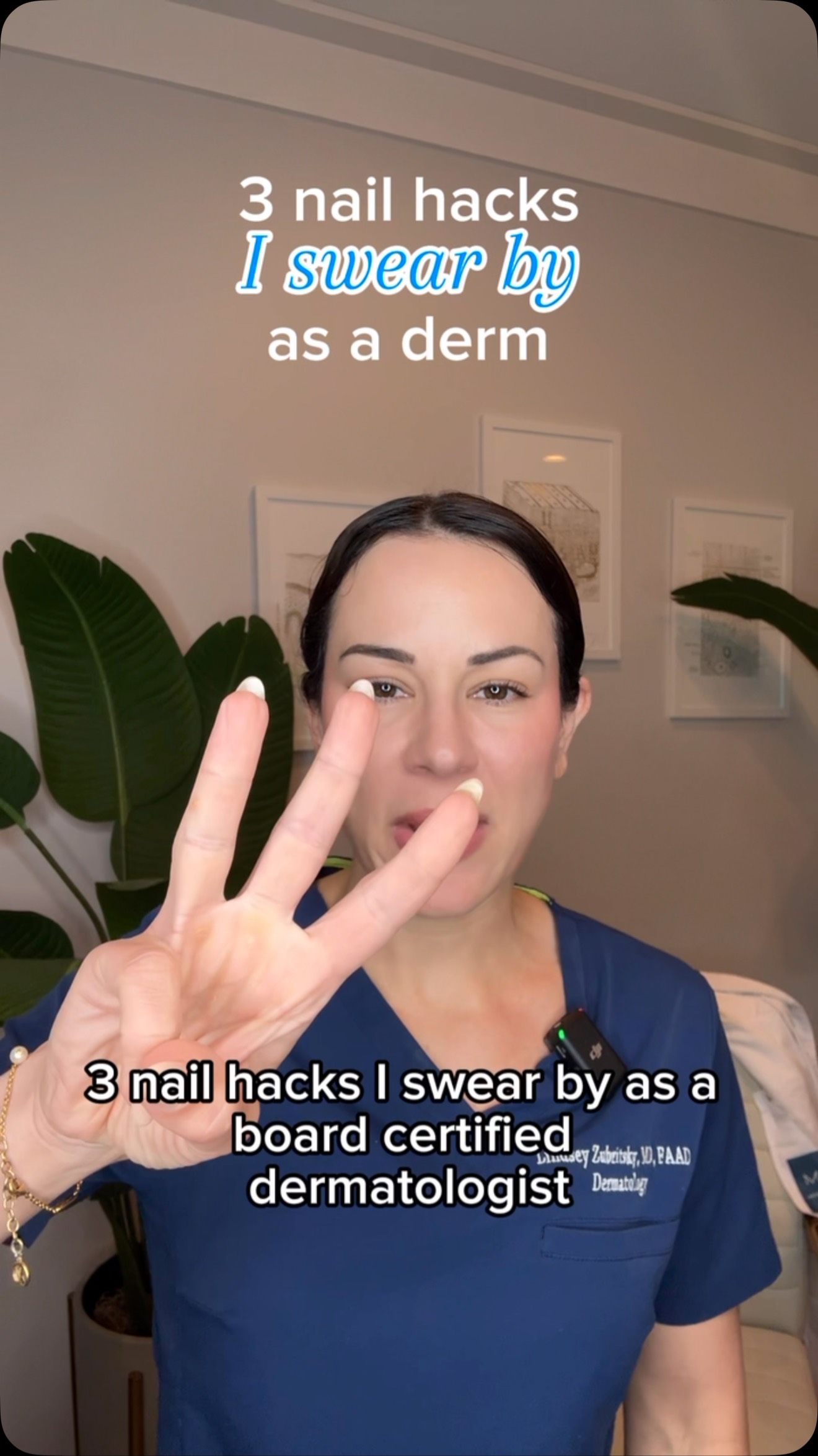 Instagram post by @dermguru for Sally Hansen. Caption reads: #SallyHansenPartner Nail hacks for a spring....