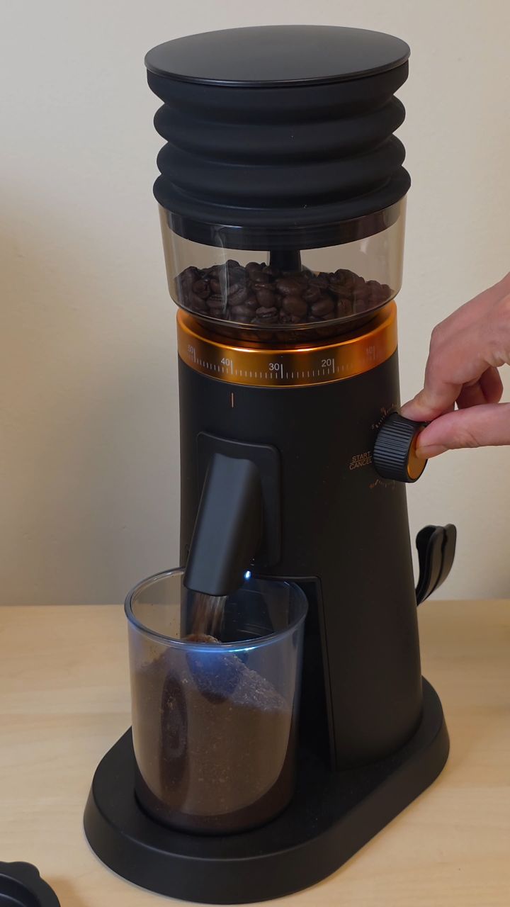 Instagram post by @zimspeaks for AMZCHEF. Caption reads: [...] freshly ground beans… unmatched! 👍🏼....