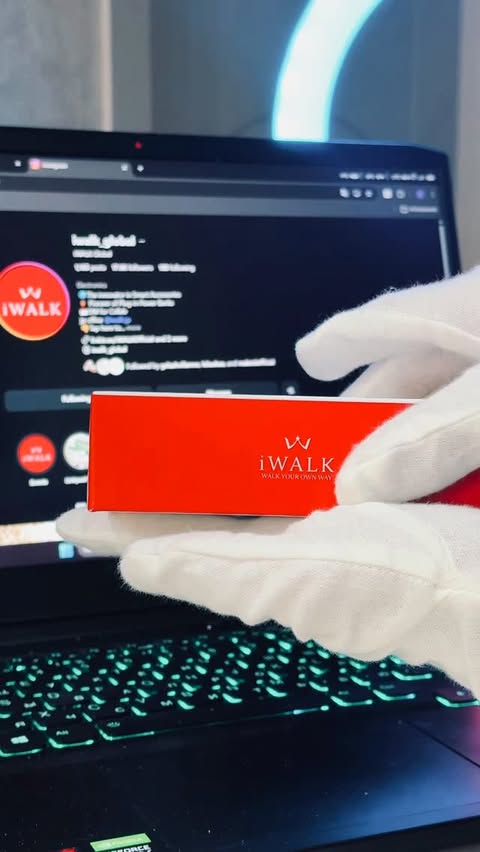 Instagram post by @ljalagania for iWALK. Caption reads: [...] ready. ⚡️ My everyday essential from....