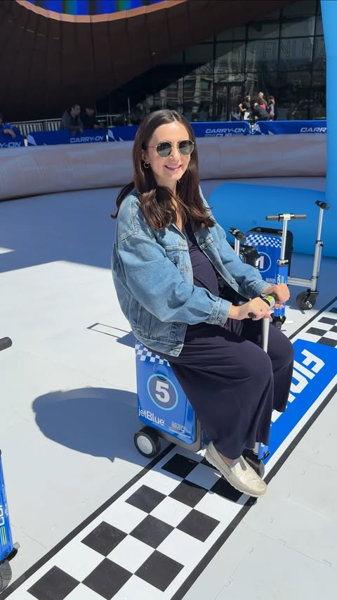 Instagram post by @rebekanewyork for JetBlue. Caption reads: [...] flights to Daytona Beach at @JetBlue’s....
