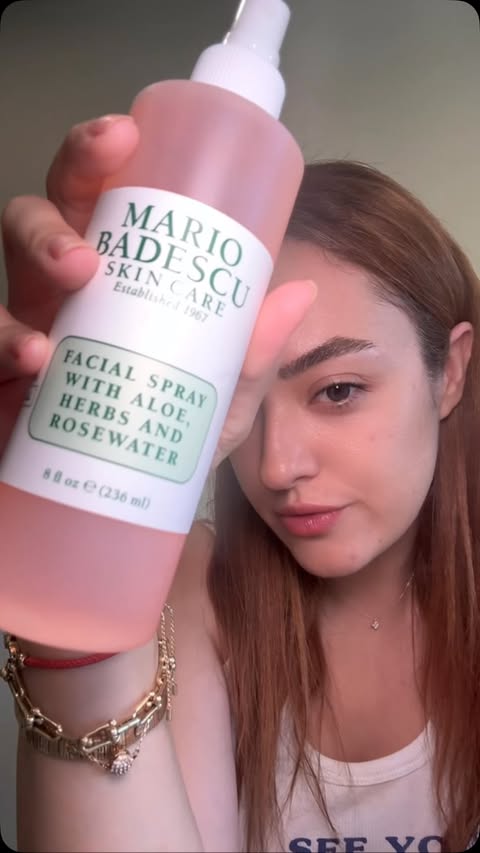 Instagram post by @eylulys for Mario Badescu. Caption reads: Current skincare favorites from @mariobadescu 💚....