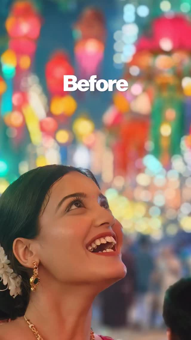 Instagram post by @haram_khor_ for Adobe. Caption reads: Every Diwali, I capture hundreds of moments on my....