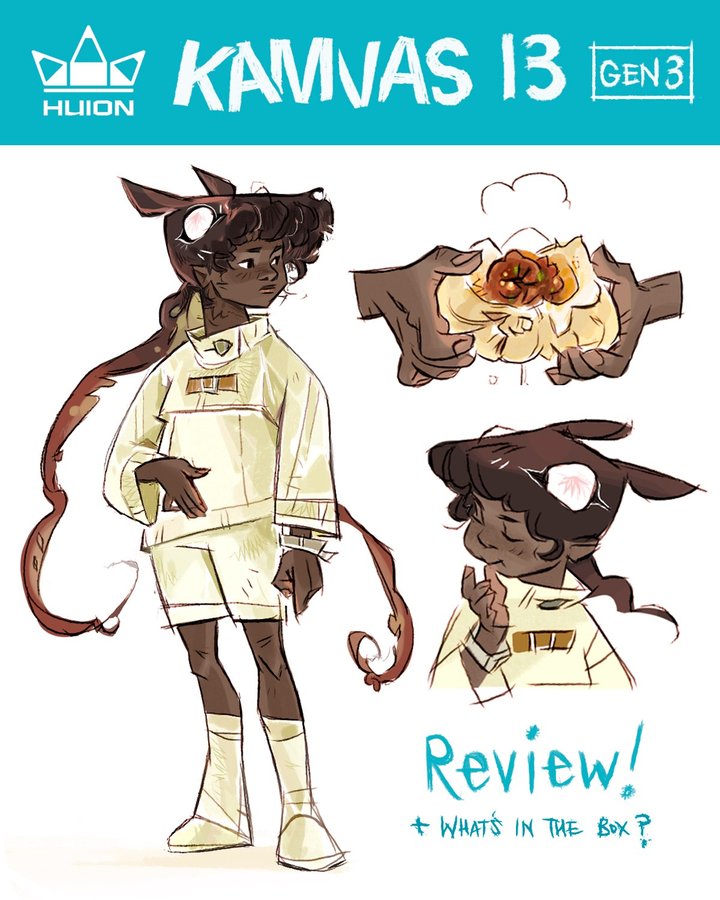 Instagram post by @crowwkui for HUION. Caption reads: Big thanks to @huiontablet for the opportunity to....